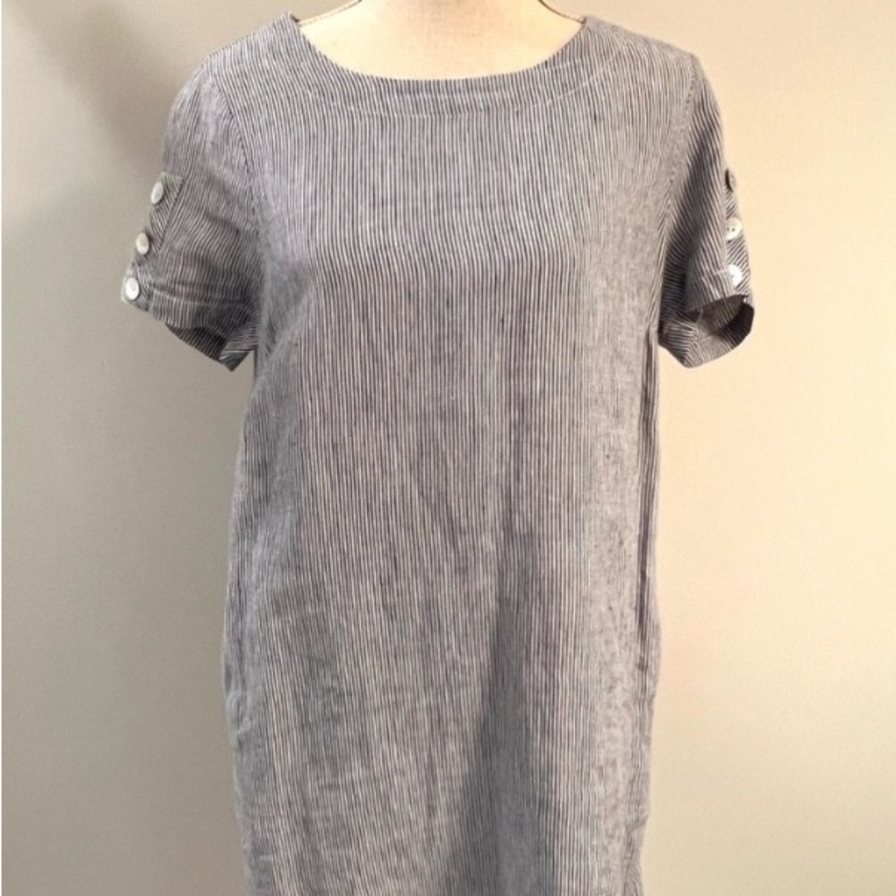 Tahari Navy Pinstripe Women's Tunic